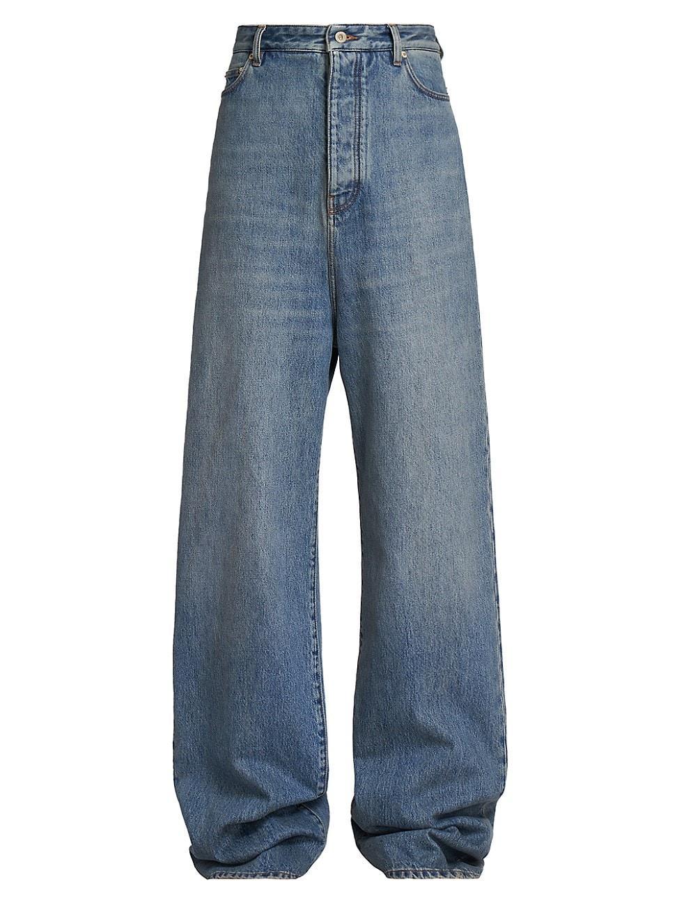 Mens Wide-Leg Denim Jeans Product Image