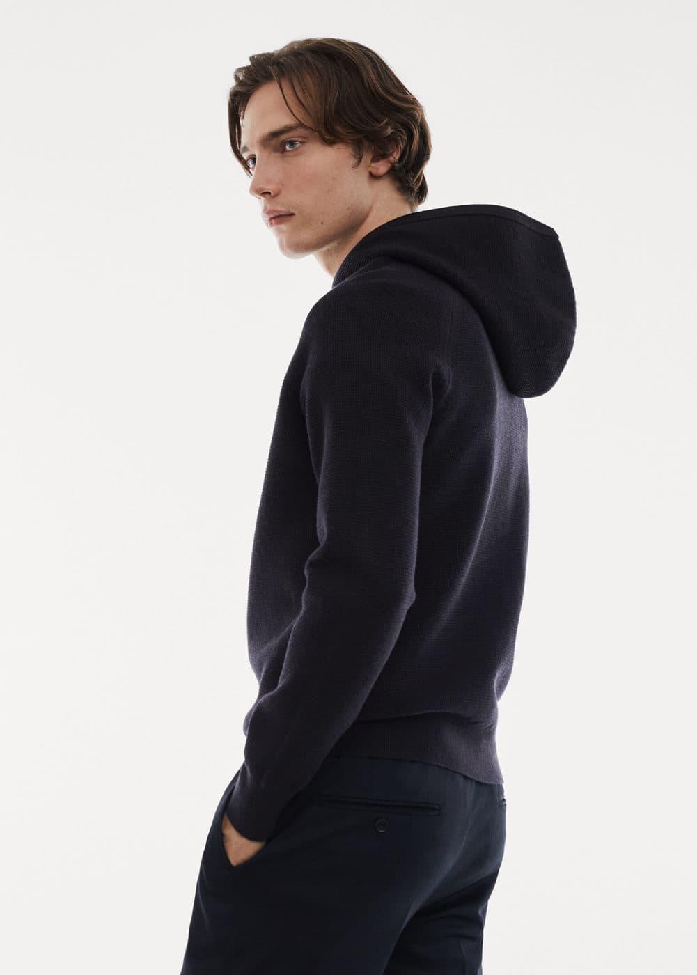 MANGO MAN - Stretch knit sweatshirt dark navyMen Product Image