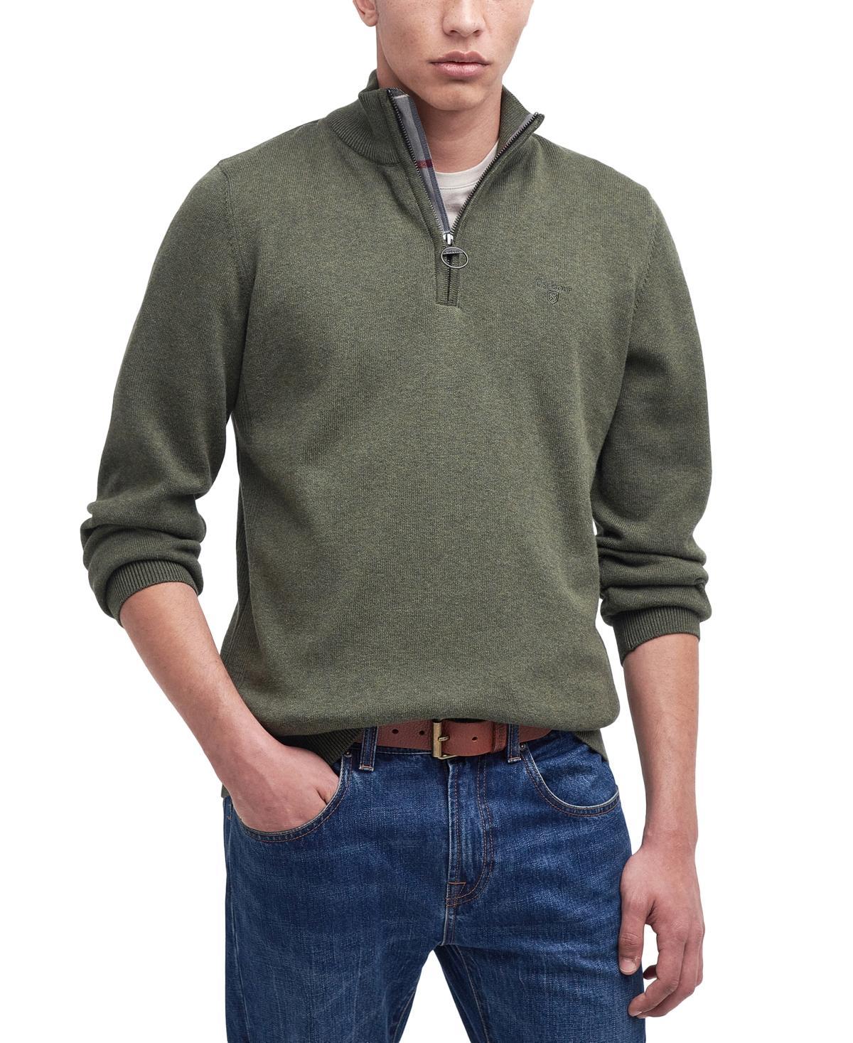 Mens Quarter-Zip Cotton Sweater Product Image