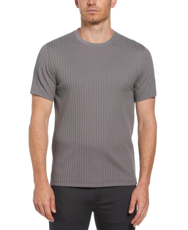 Perry Ellis Mens Rib Knit Crew Neck T-shirt Product Image