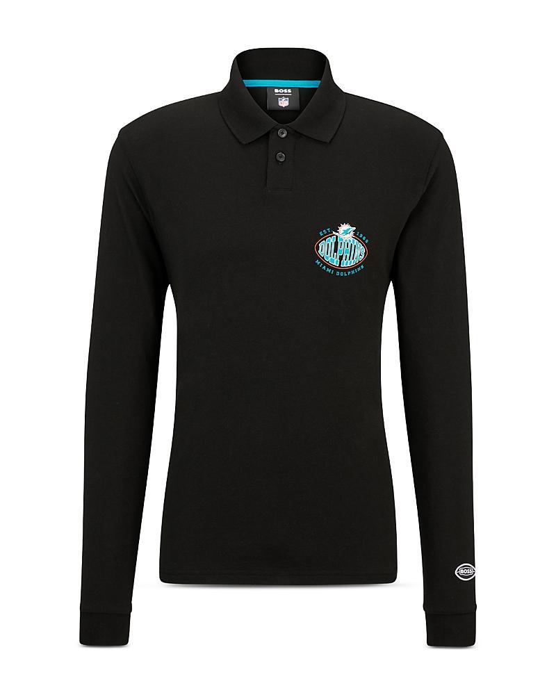 Men's BOSS x NFL Long-Sleeved Polo Shirt Collection Product Image