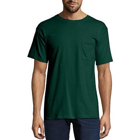 Hanes Mens Beefy-T Short Sleeve Pocket Tee, X-large , Blue Product Image