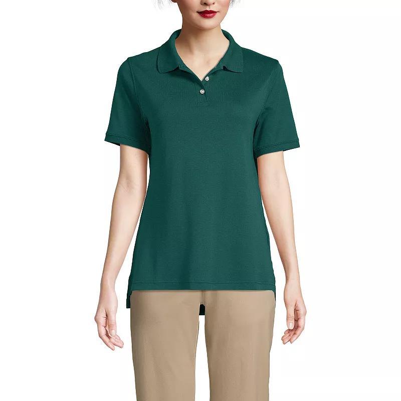 Womens Tall Lands End School Uniform Short Sleeve Interlock Polo Product Image