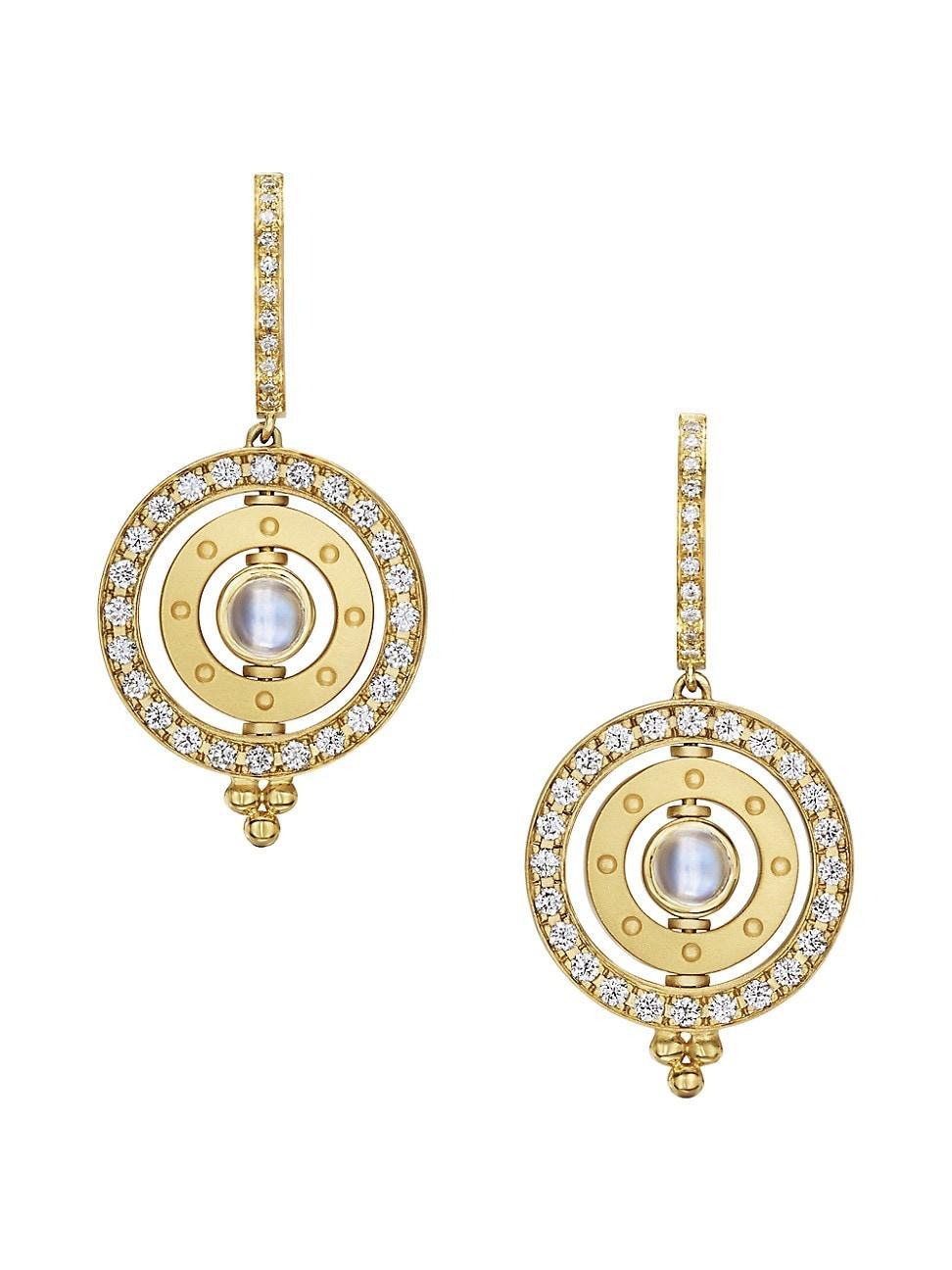 Womens FJ 3X Orbit18K Yellow Gold & 0.93 TCW Diamond Drop Earrings Product Image