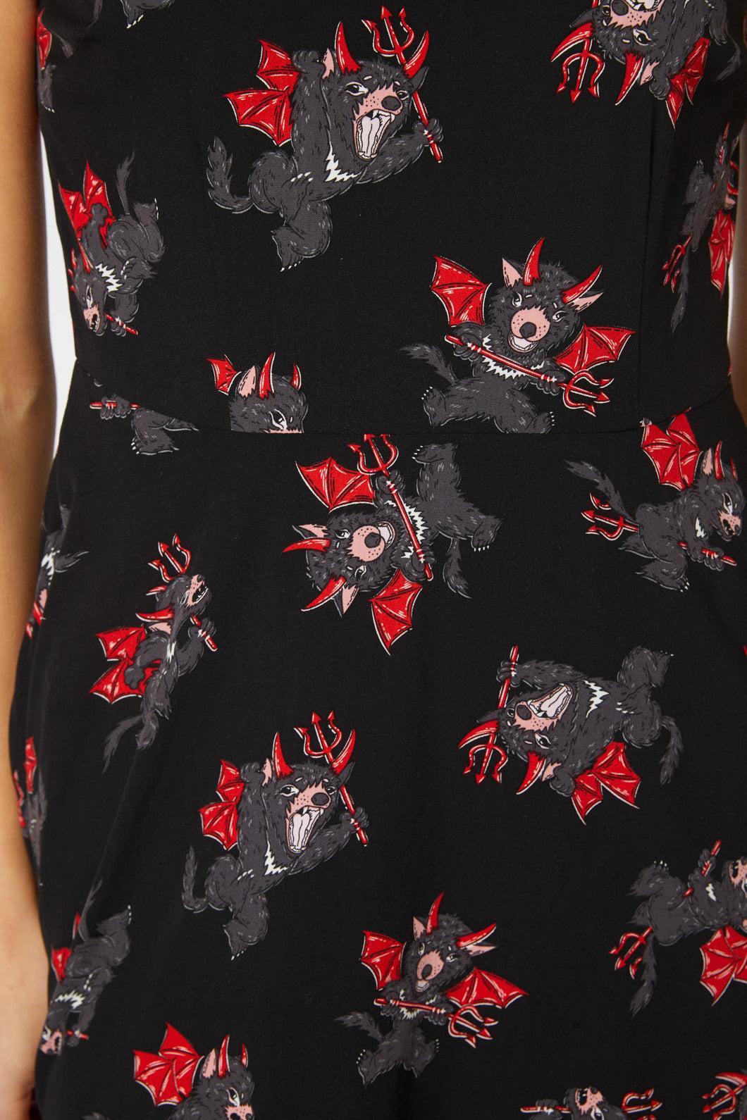 Devil Viscose Skater Dress Product Image