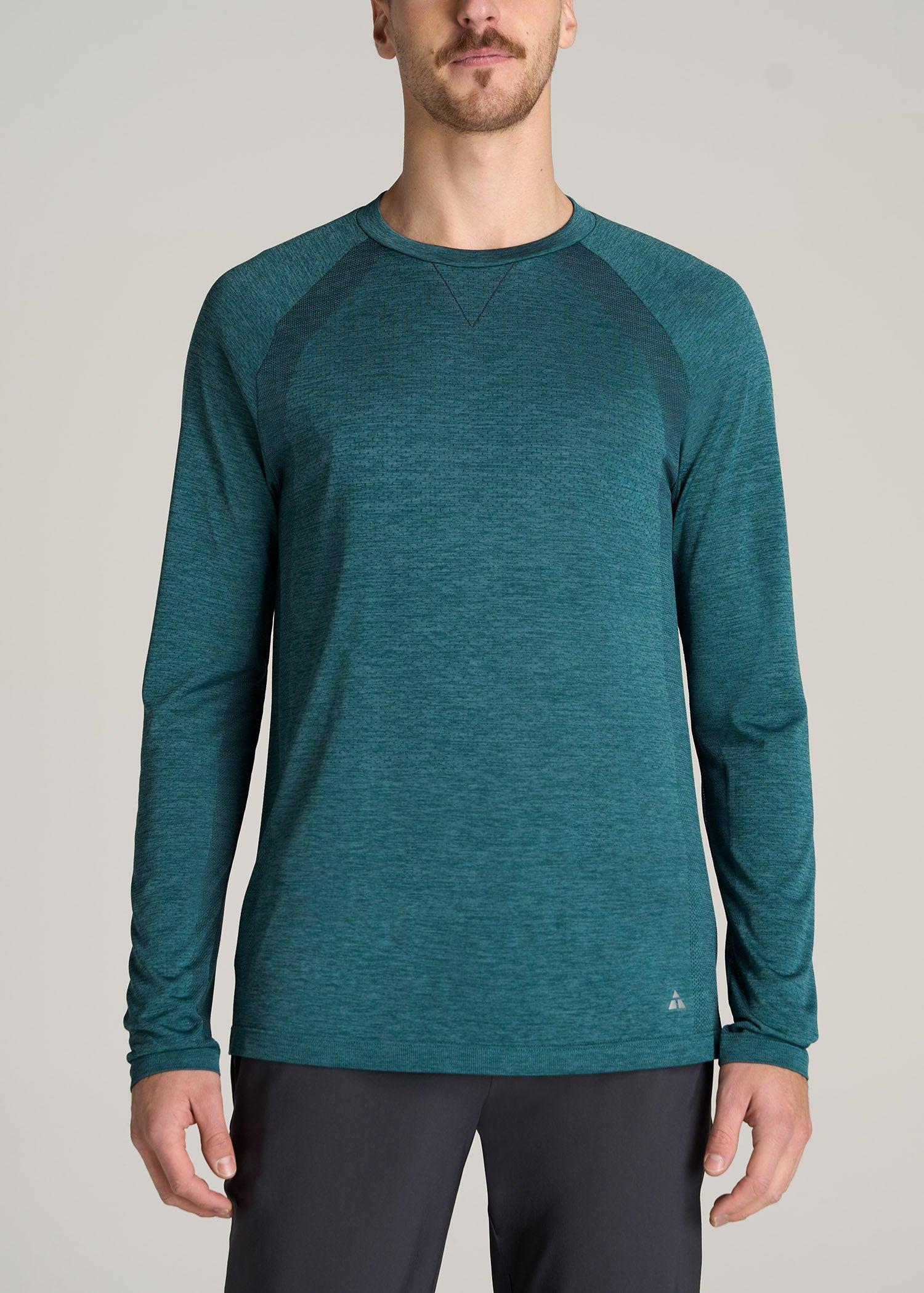 A.T. Performance MODERN-FIT Raglan Shirt for Tall Men in Teal Mix Product Image