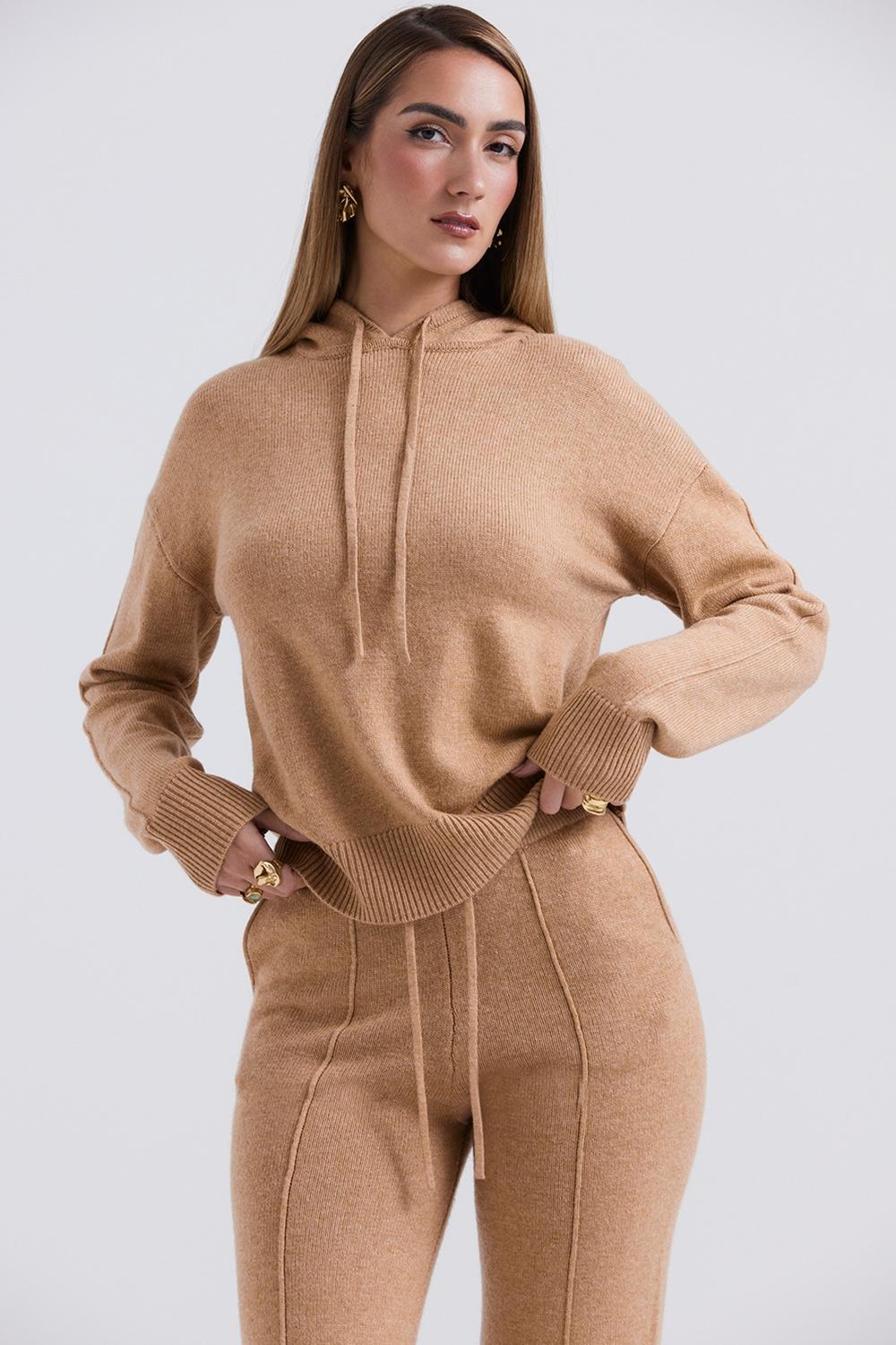 Jionni Camel Cashmere Blend Hoodie - SALE Product Image