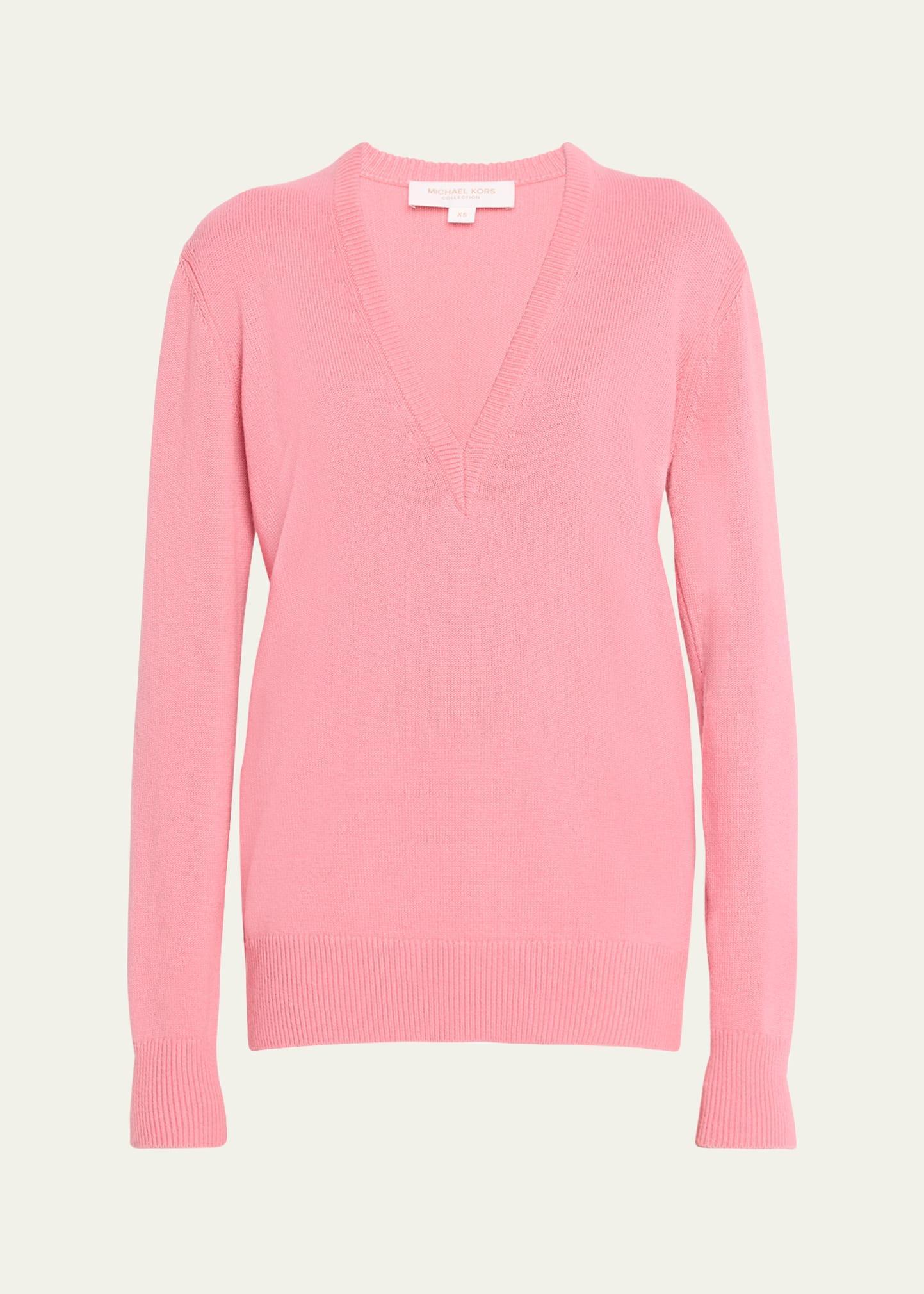 Womens Cashmere Ruched-Sleeve Sweater Product Image