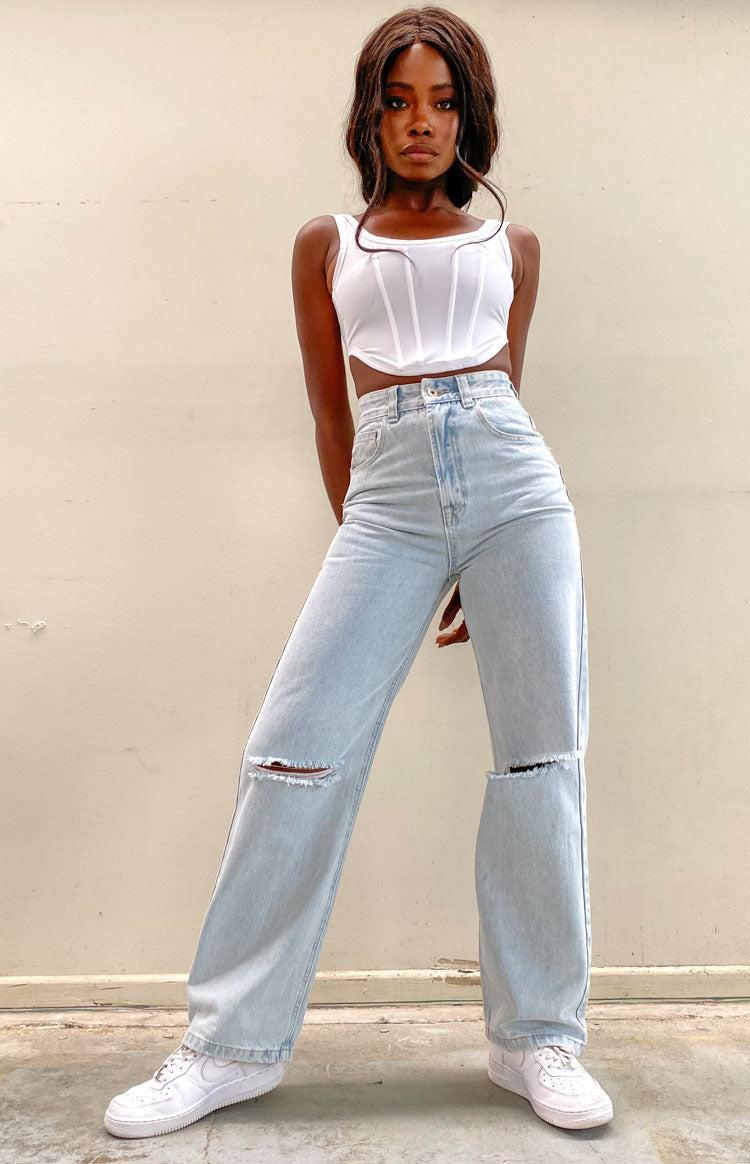 Robin Wide Leg Jeans Blue Product Image