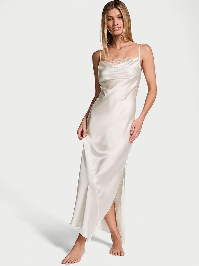 Atelier Victoria's Secret Bridal Silk Charmeuse Cowl-Neck Slip Gown Product Image