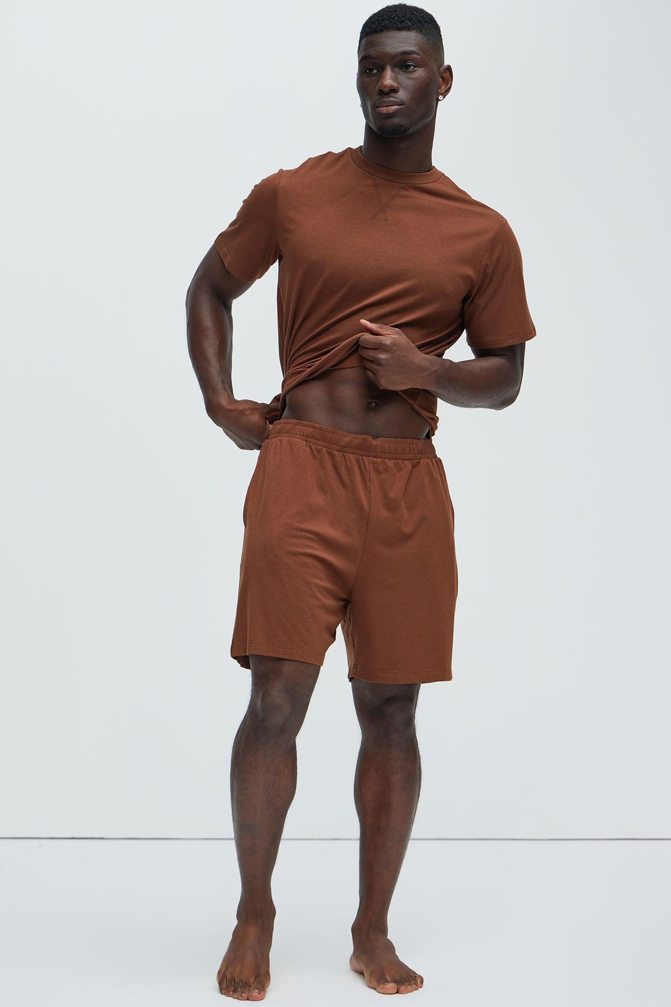 Essential Modal Lounge Shorts - Brown Product Image