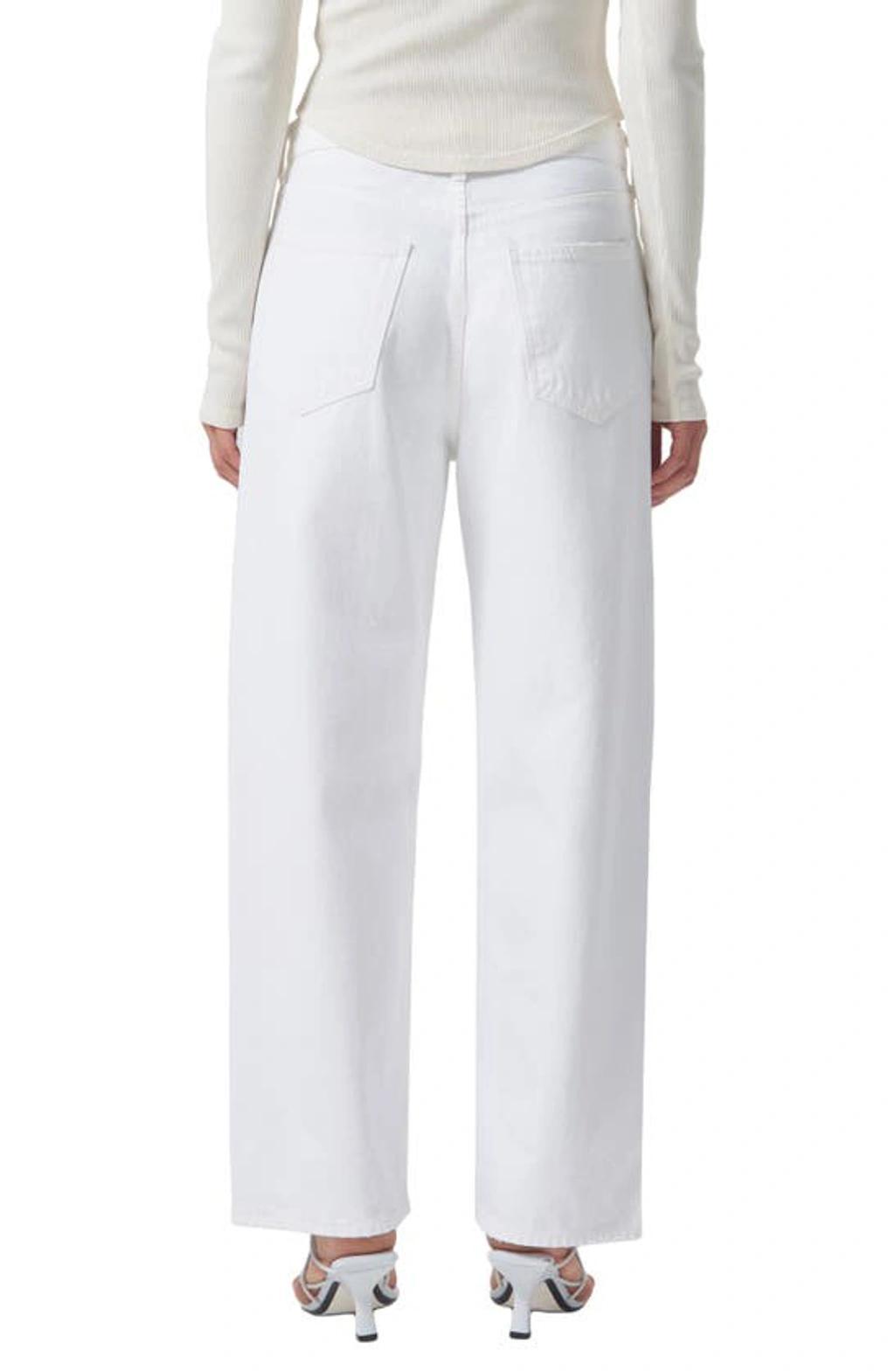 Low Rise Baggy Organic-denim Jeans In White Product Image