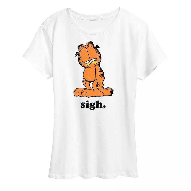 Womens Garfield Sigh Graphic Tee Product Image