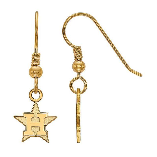 LogoArt Houston Astros Drop Earrings, Womens, 14k Gold Plated Product Image