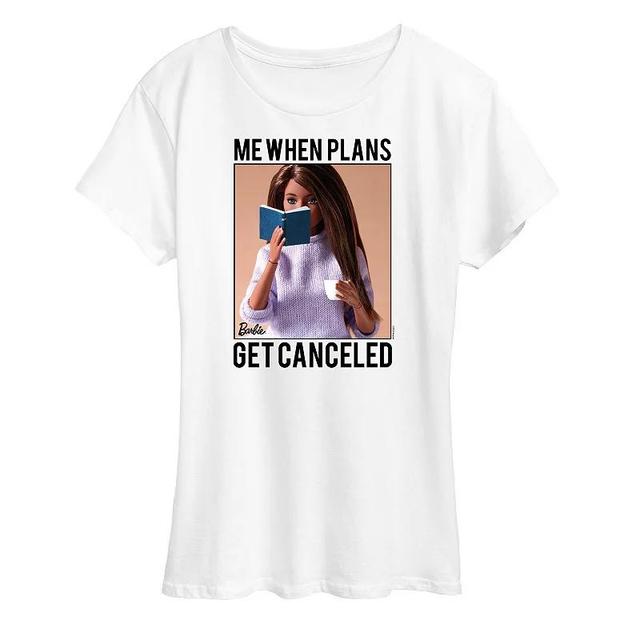 Womens Barbie When Plans Get Canceled Graphic Tee, Girls Product Image