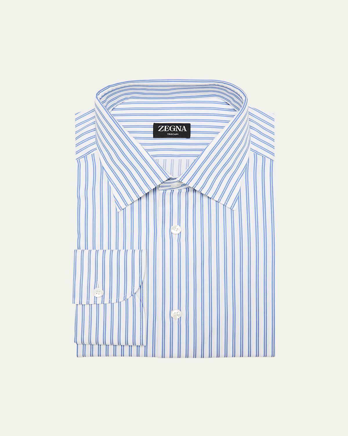 Mens Trecapi Cotton Double-Stripe Dress Shirt Product Image