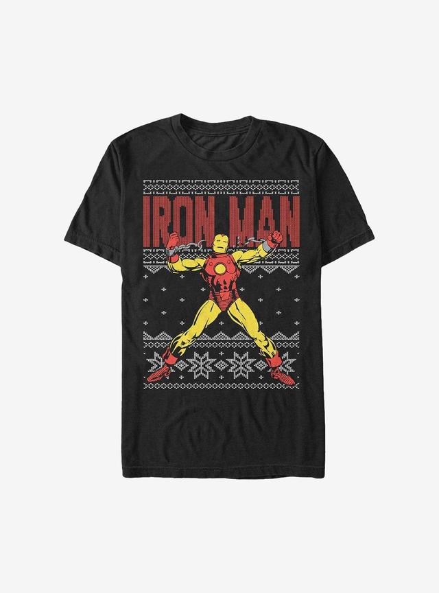 Marvel Iron Man Ugly Christmas Sweater T-Shirt Product Image