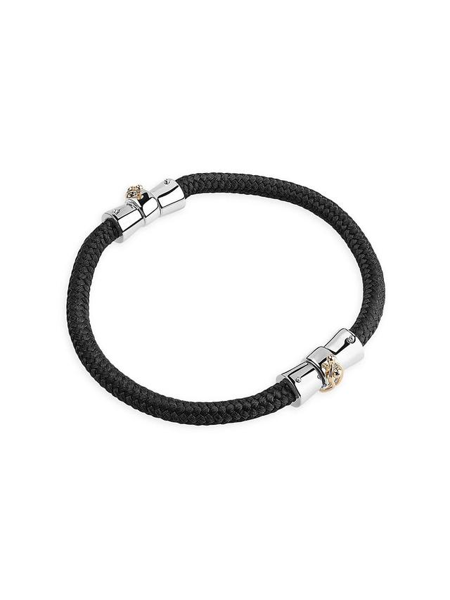 Mens pico Sterling Silver Cord Bracelet Product Image