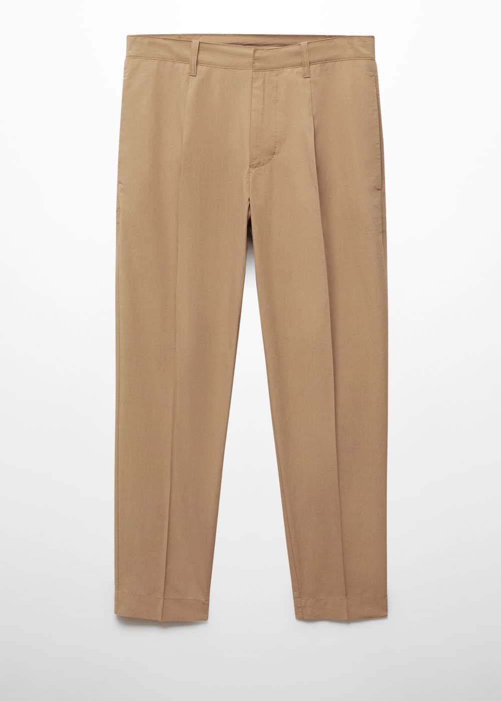 MANGO MAN - 100% slim-fit cotton pants beigeMen Product Image