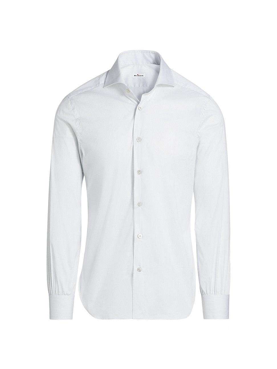 Mens Pinstripe Cotton-Blend Shirt Product Image