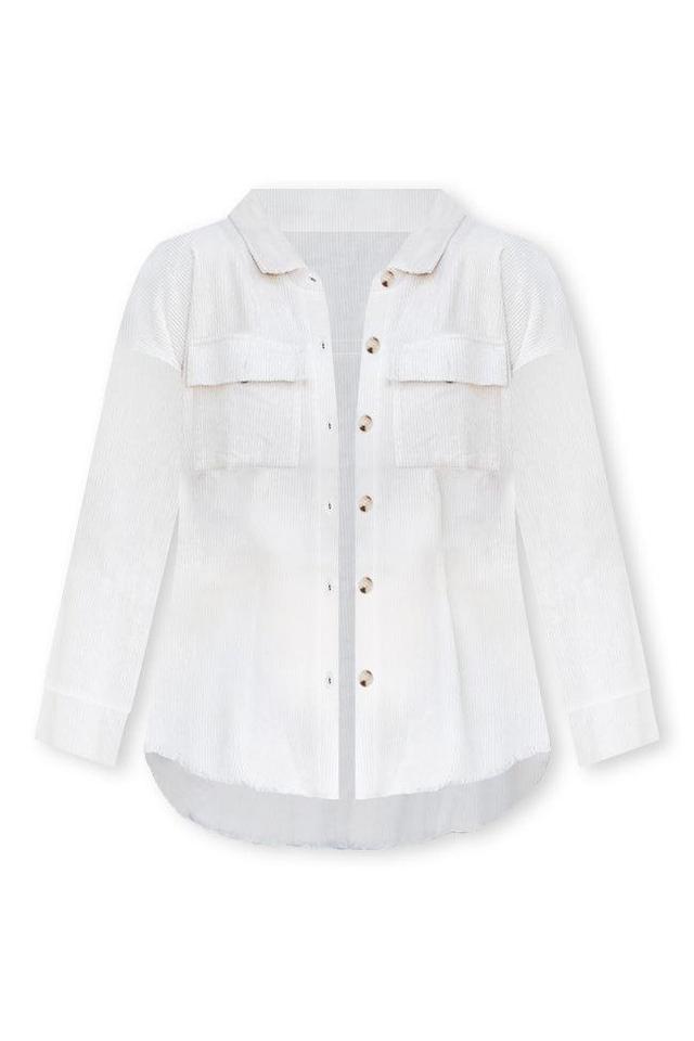 Carry On Ivory Corduroy Shacket Product Image