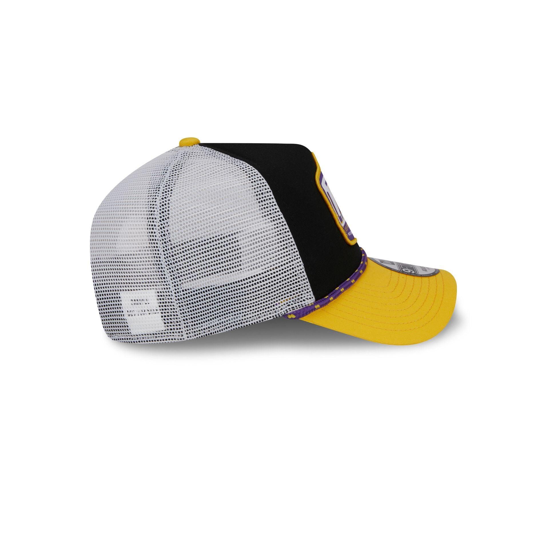 Los Angeles Lakers 2024 Rally Drive 9FORTY A-Frame Trucker Hat Male Product Image