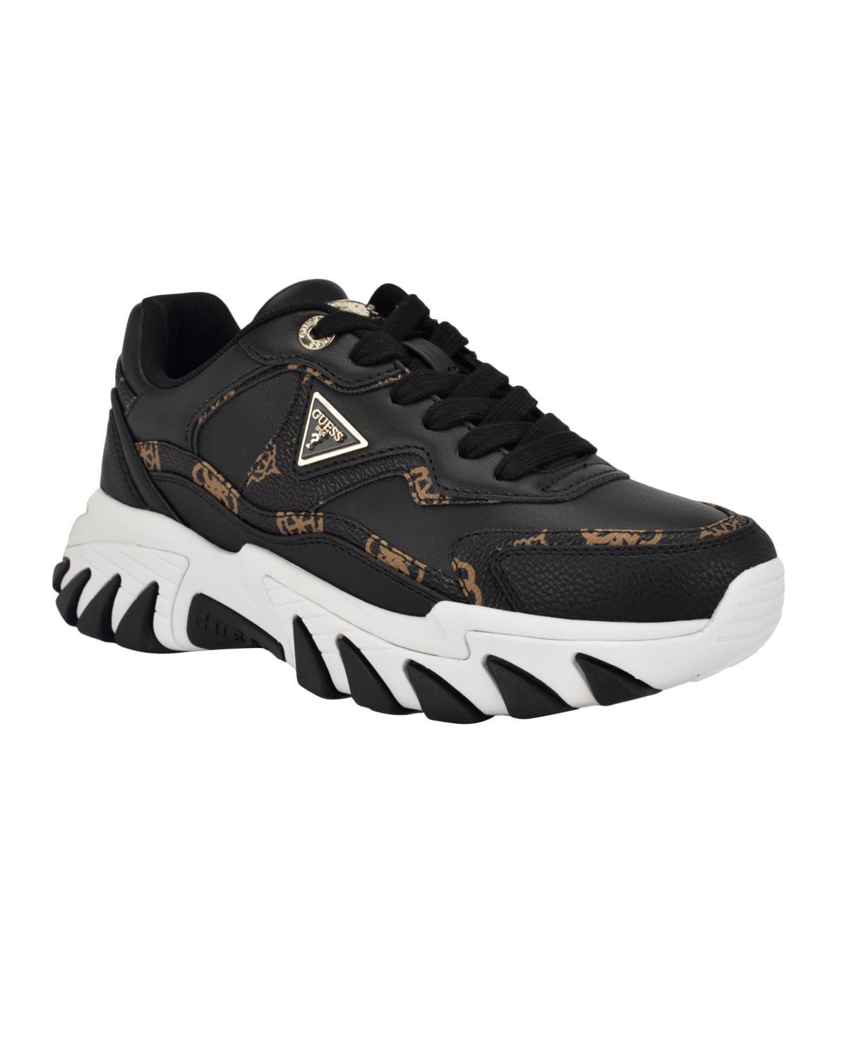 Guess Womens Nowah Triangle Lace-Up Chunky Fashion Sneakers Product Image