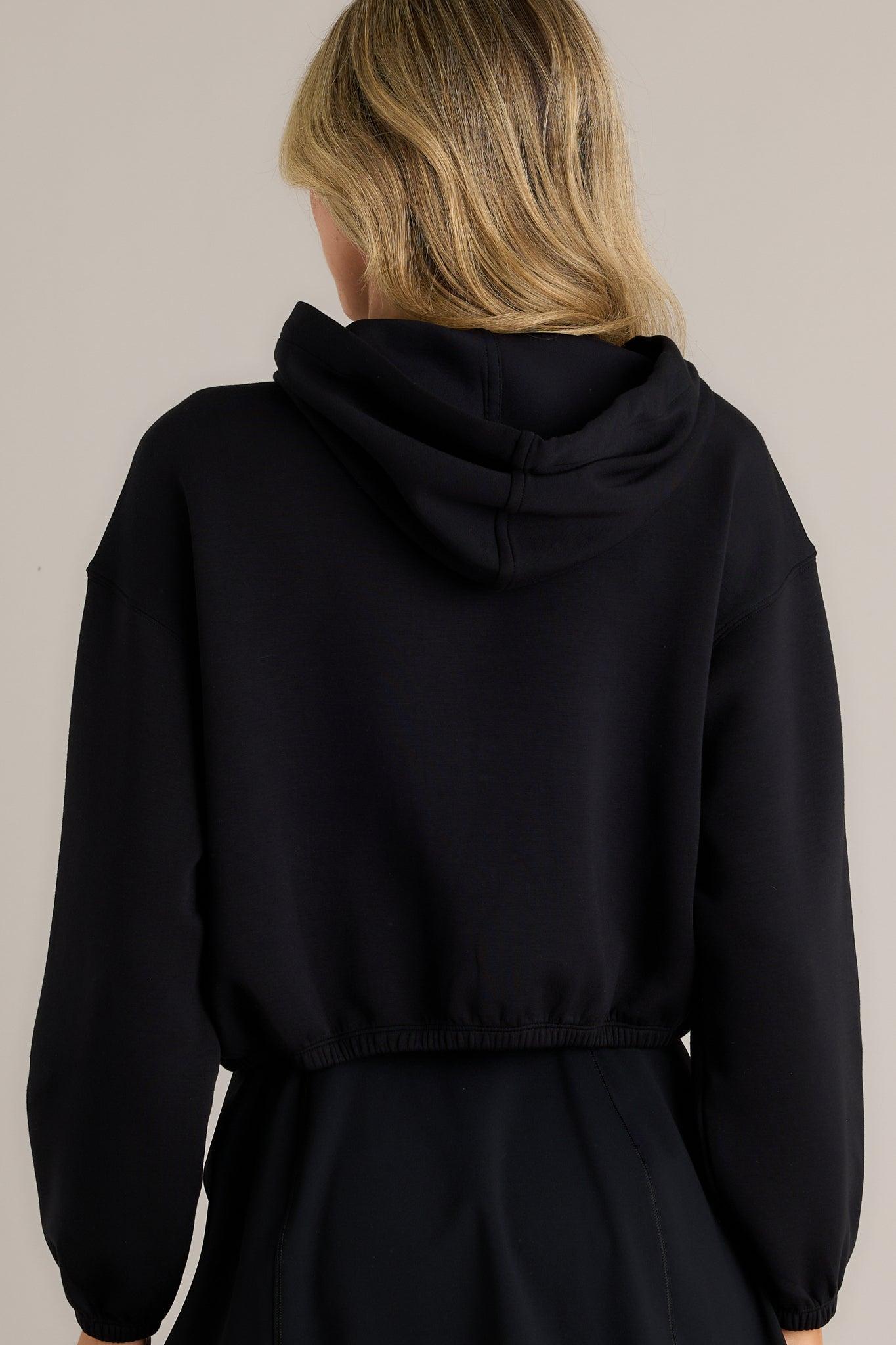 SPANX® AirEssentials Black Cinched Hoodie Female Product Image