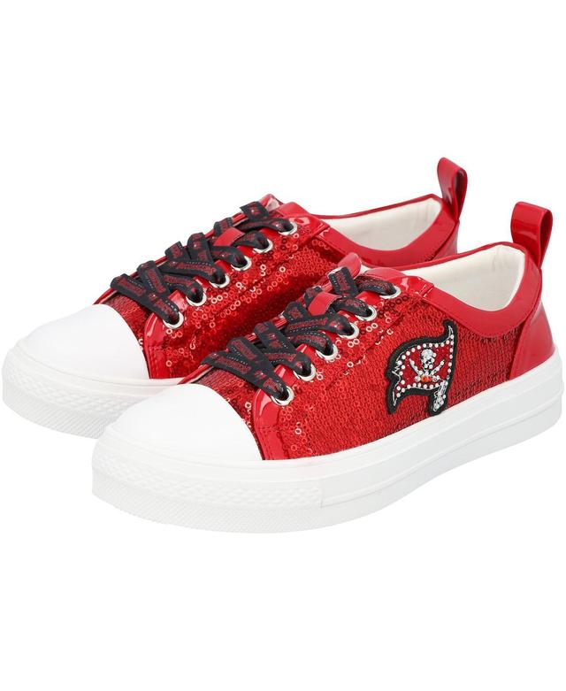 Womens Cuce Red Tampa Bay Buccaneers Team Sequin Sneakers Product Image