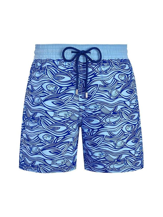 Mens Flock Aquarium Print Swim Trunks Product Image