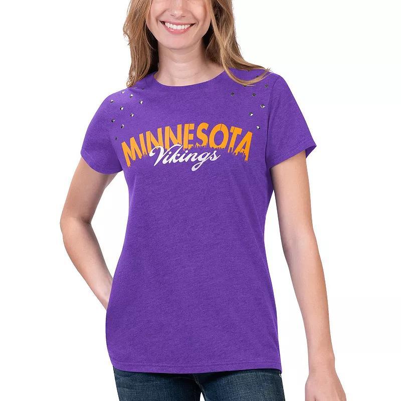 Womens G-III 4Her by Carl Banks Heathered Minnesota Vikings Main Game T-Shirt Product Image