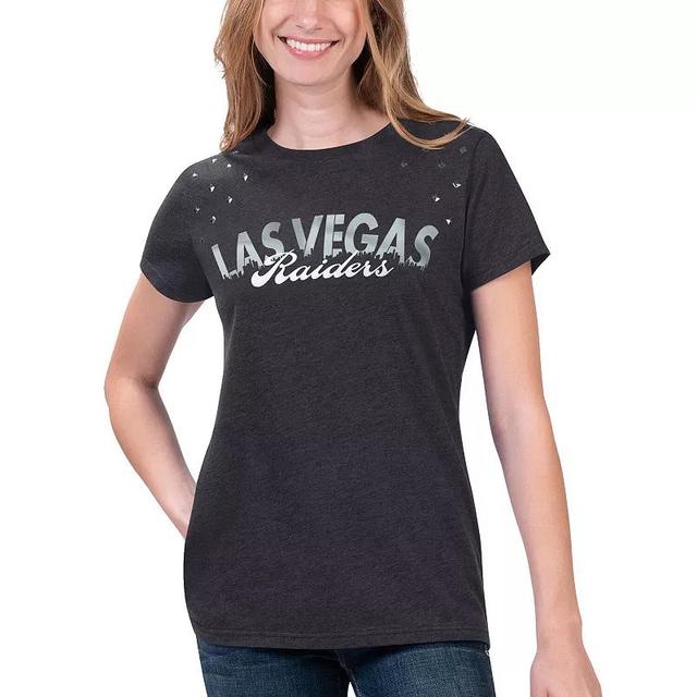 Womens G-III 4Her by Carl Banks Heathered Las Vegas Raiders Main Game T-Shirt Product Image