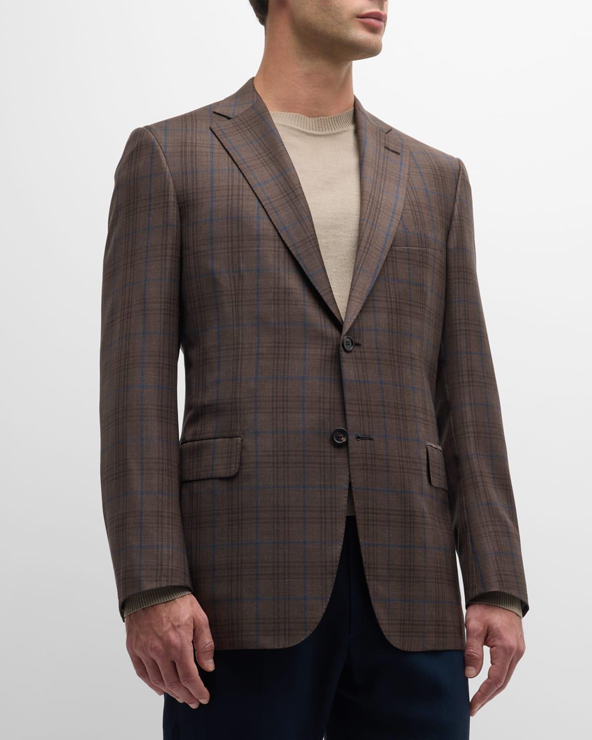 Mens Plaid Wool Sport Coat Product Image