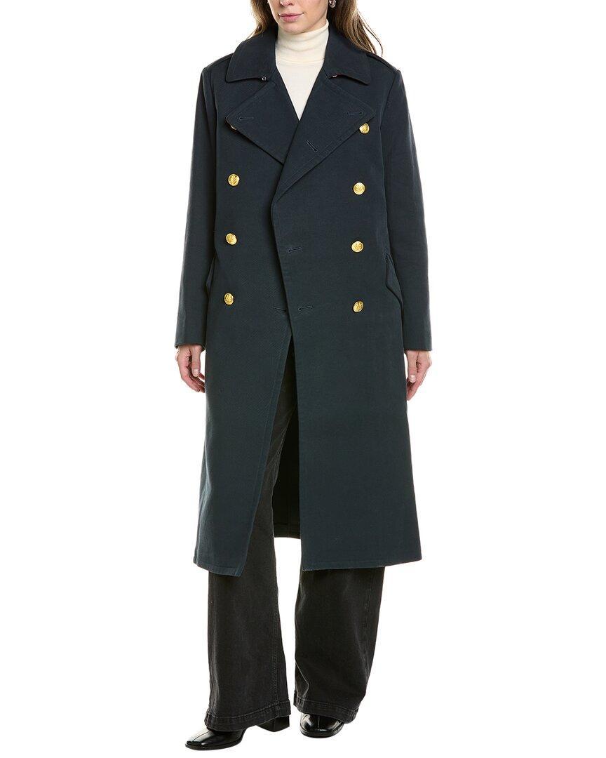 Jackie Twill Coat In Green Product Image