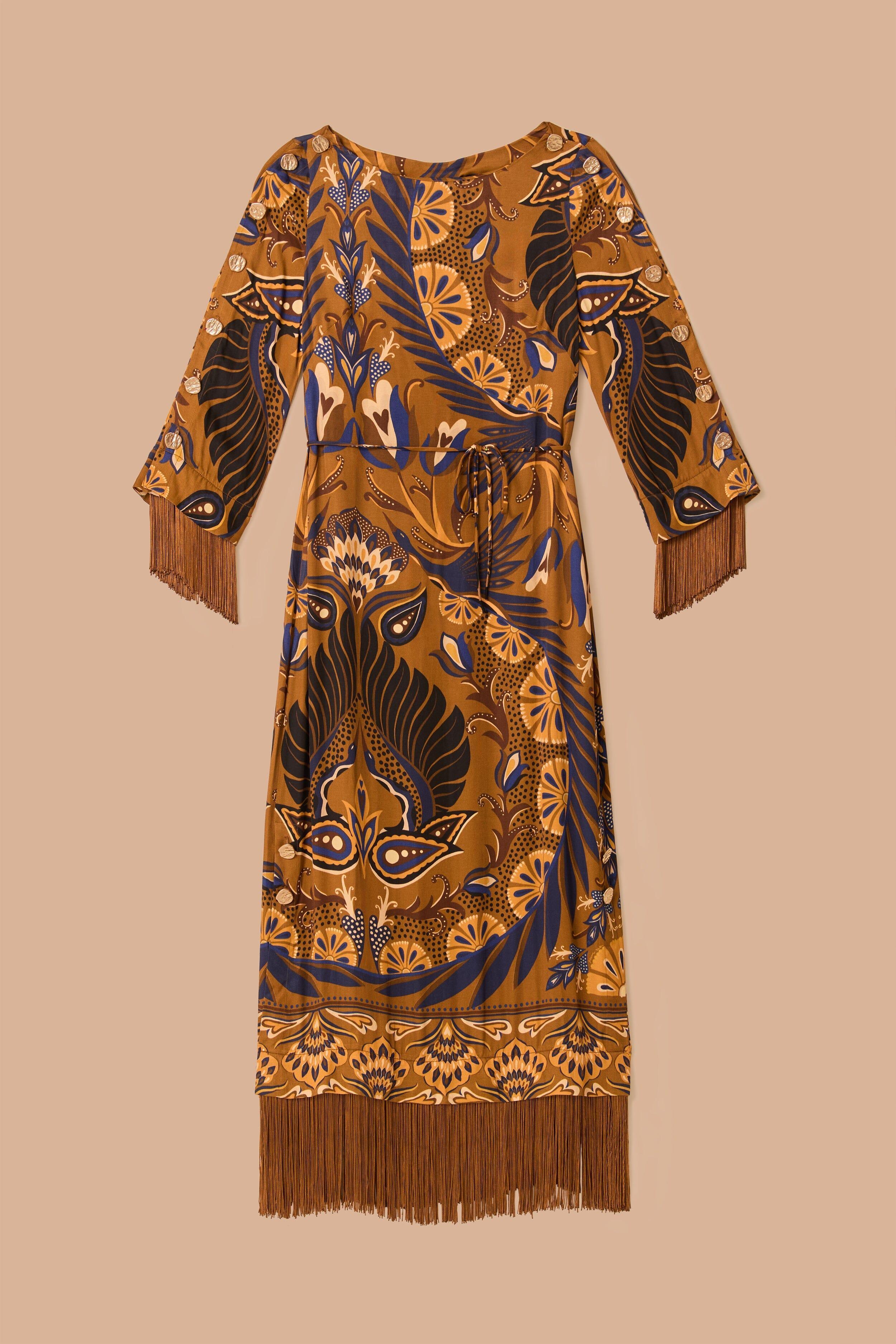 Gold Heart Forest LENZING™ ECOVERO™ Viscose Maxi Dress Product Image