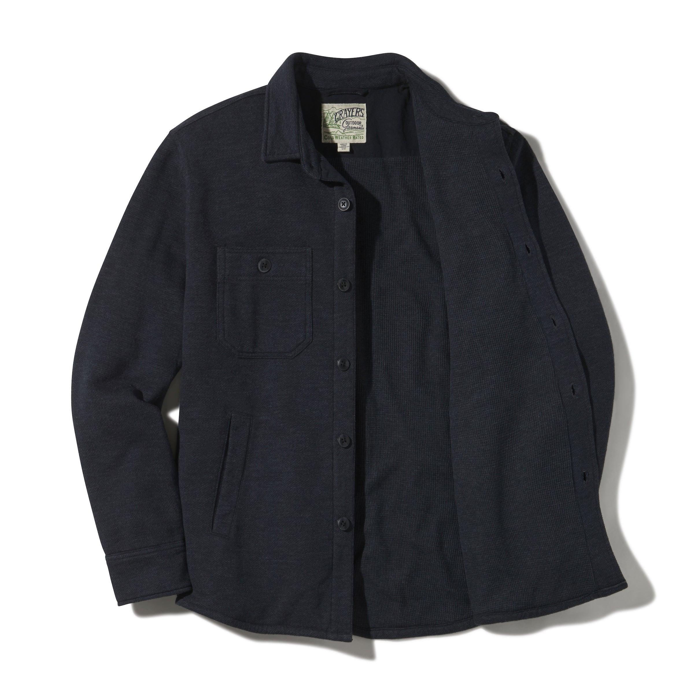 Dunlop Waffle Lined Shirt Jacket - Blue Graphite Product Image