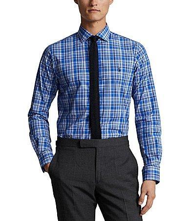 Polo Ralph Lauren Classic Fit Plaid Stretch Poplin Long Sleeve Woven Shirt Product Image