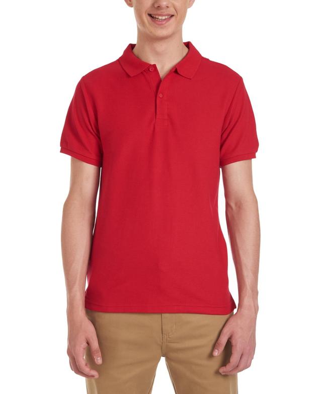 Nautica Young Men Uniform Short Sleeve Double Pique Polo Product Image