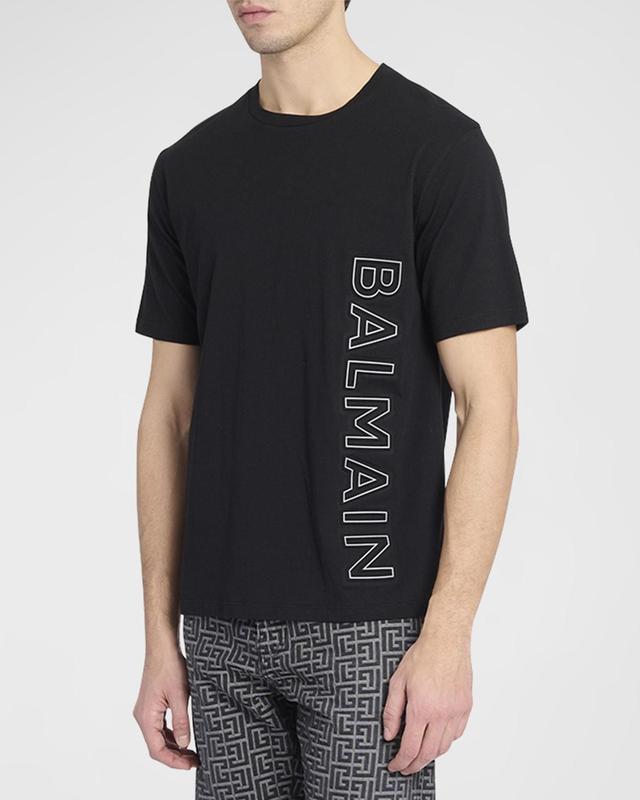 Balmain Reflective Logo Embossed T-Shirt Product Image