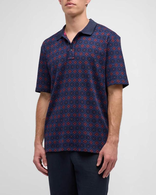 Mens Jacquard Polo Shirt Product Image