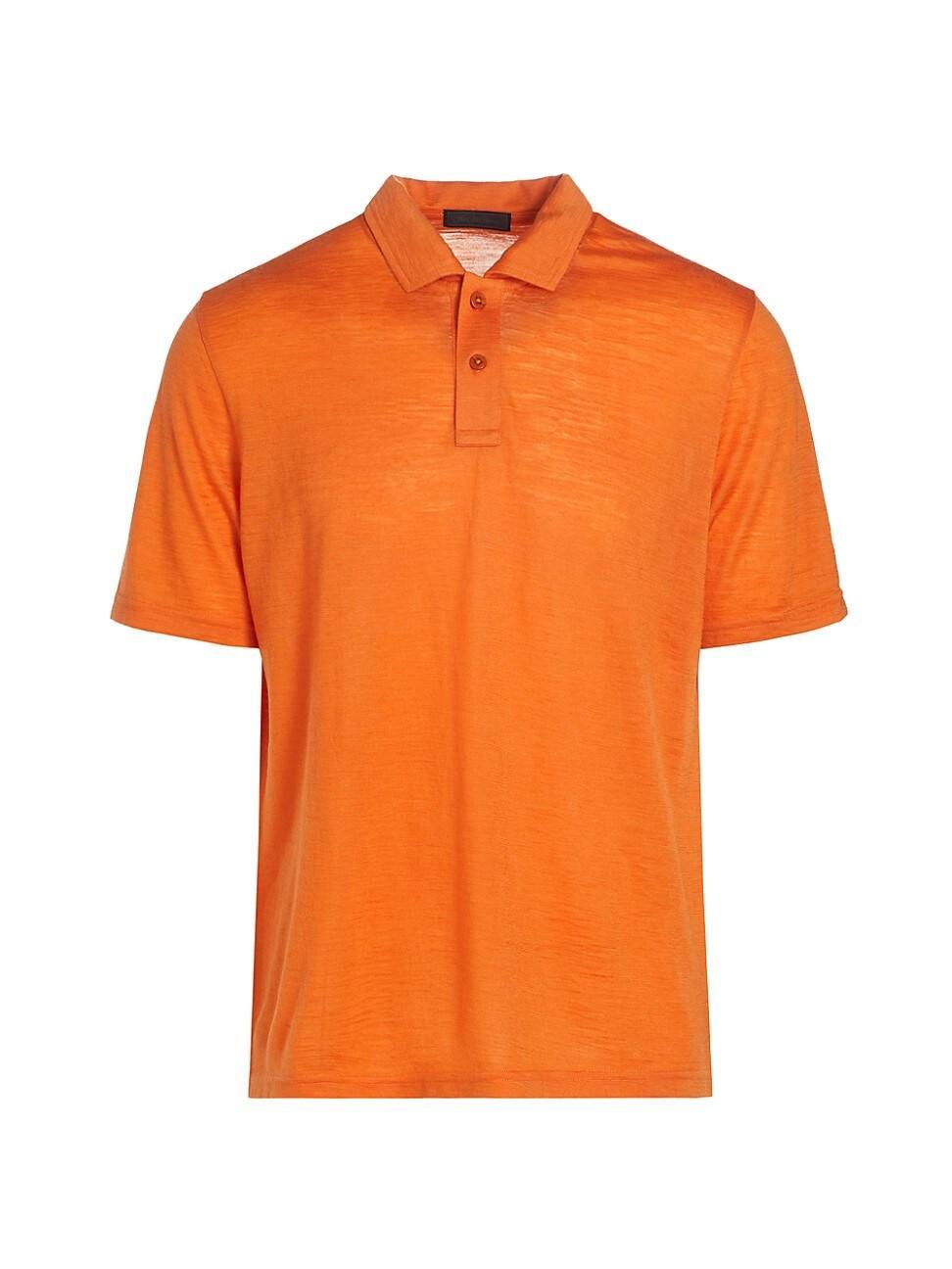 Mens COLLECTION Shine Wool-Blend Polo Shirt Product Image