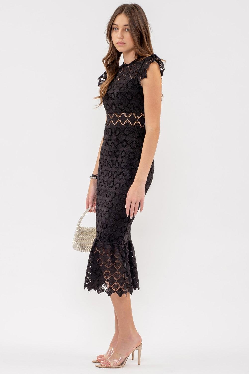 The Lace Eyelet Dress-2 Colors* Product Image