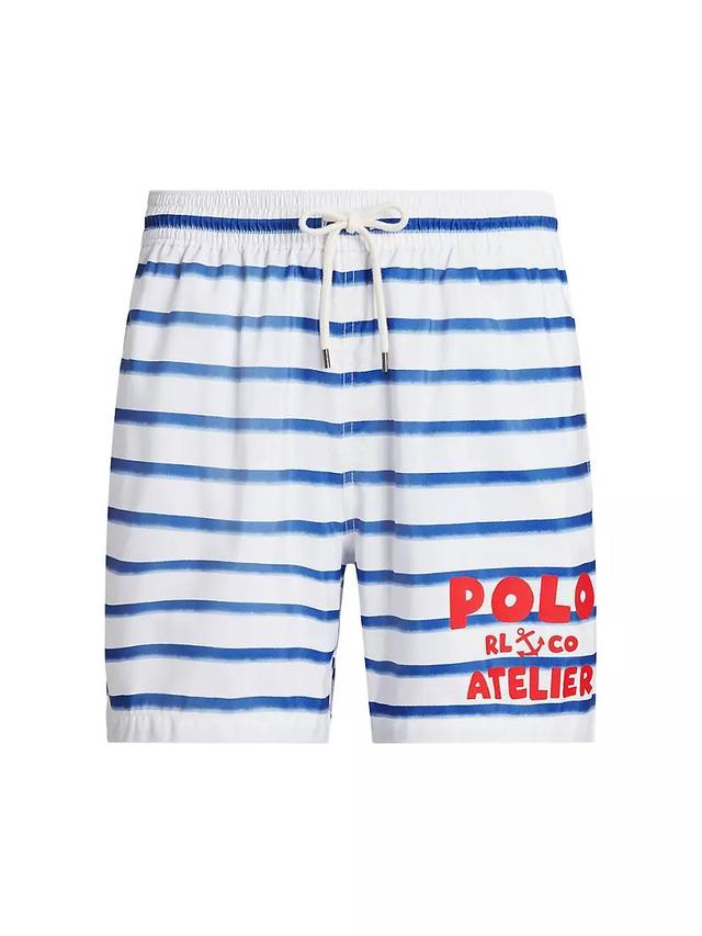 Traveler Striped Swim Trunks Product Image