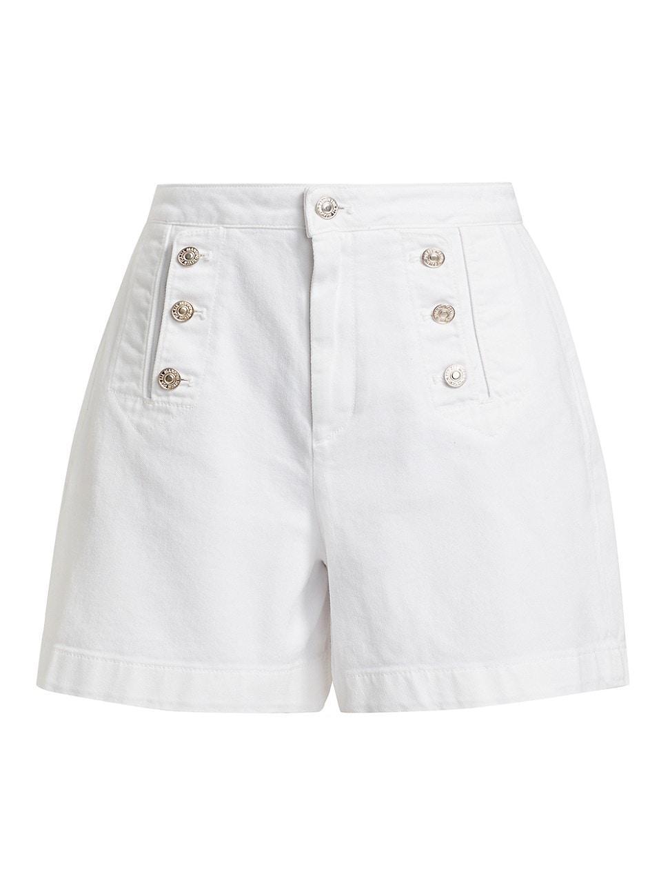 Womens Marina High-Rise Buttoned Denim Shorts product image