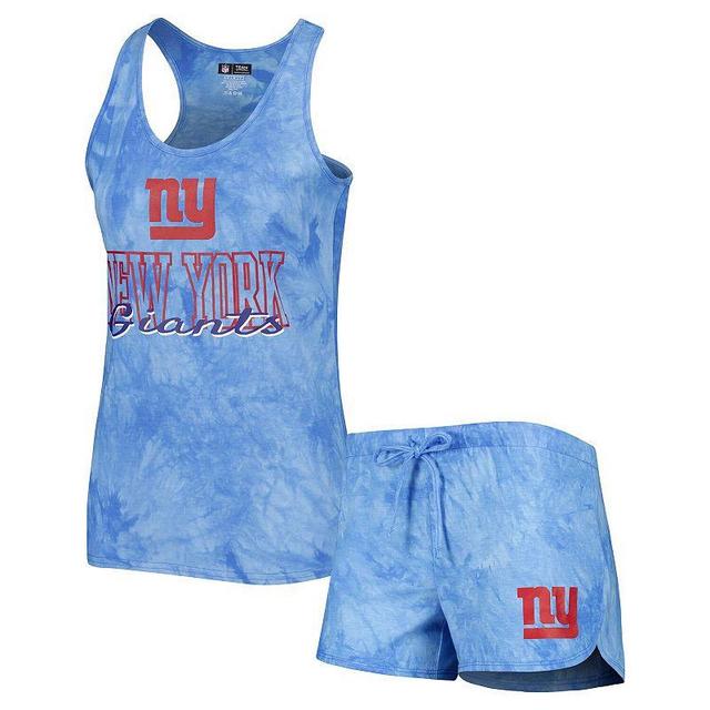 Women's Concepts Sport Royal New York Giants Billboard Scoop Neck Racerback Tank and Shorts Sleep Set Product Image