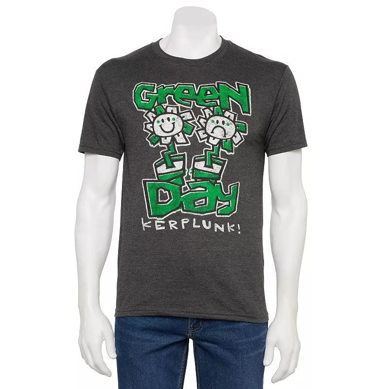 Mens Green Day Kerplunk Flowers Graphic Tee Grey Heather Product Image