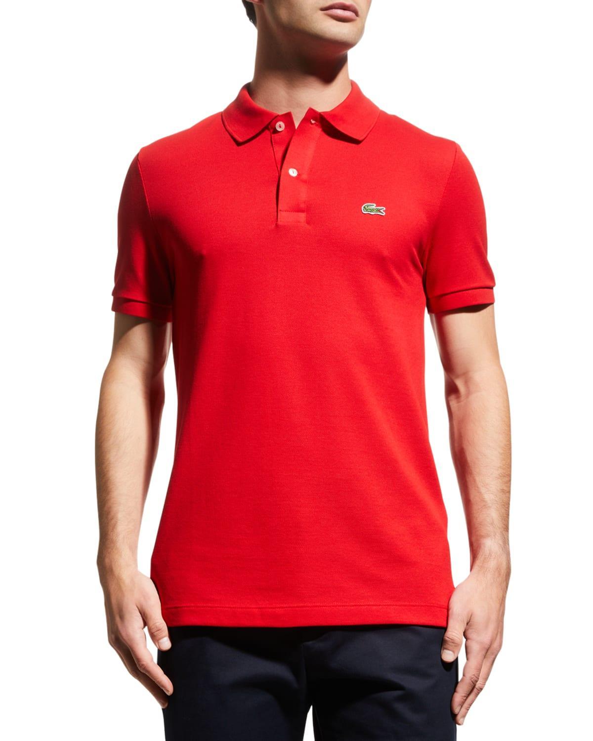 Lacoste Short Sleeve Slim Fit Pique Polo Men's Short Sleeve Pullover Product Image