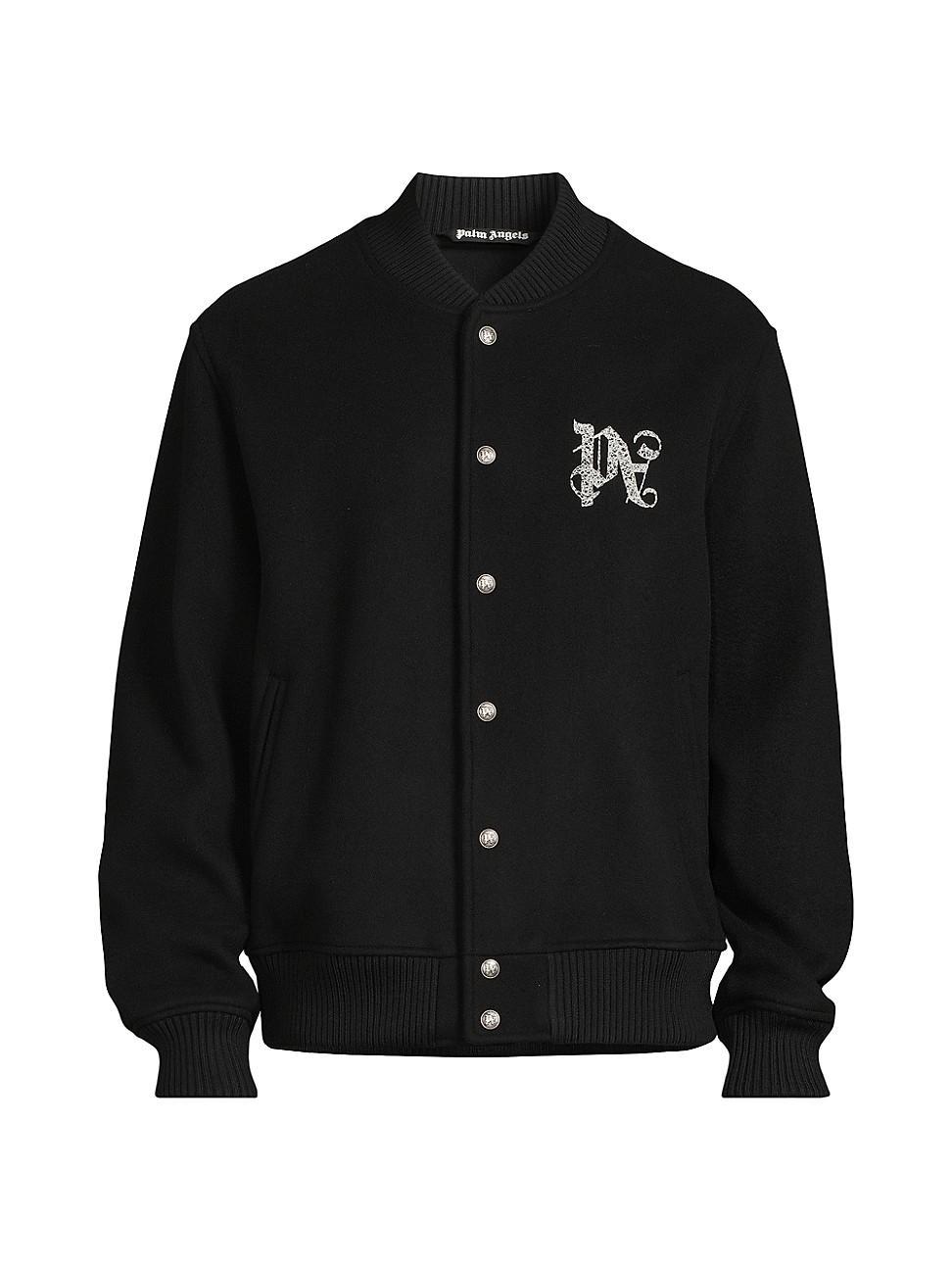 Mens Logo Wool-Blend Varsity Jacket Product Image