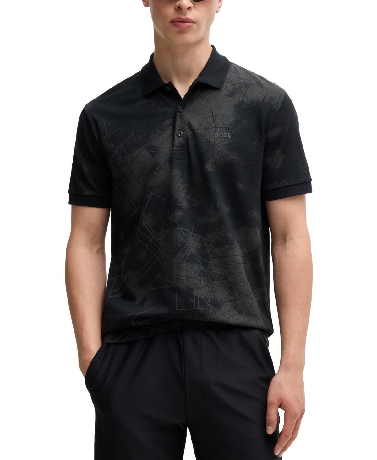 Boss by Hugo Boss Mens Reflective Print Polo Product Image