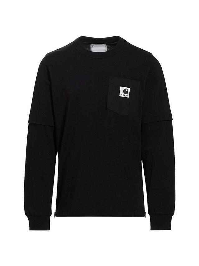 Mens Sacai x Carhartt WIP Long-Sleeve T-Shirt Product Image